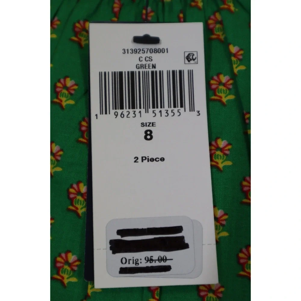 Polo Ralph Lauren Girl's Floral‎ Smocked Cotton Top and Pant Set Size 8
